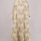 Paisley Cotton Dress– Earthy Elegance with Zigzag Sleeve Detail