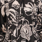 Black Floral Cotton Dress– Timeless Style with Pockets & Ruffle