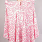 Pink Abstract Cotton Dress – Maze-Inspired Print with Dramatic Pleats
