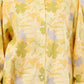 Women Floral Yellow Cotton Co-ord Set Dress – Button-Down Shirt & Wide-Leg Pants