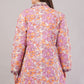 Reversible Floral Quilted Cotton Jacket – Vibrant Blooms with Contrast Pocket & Collar