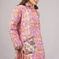 Reversible Floral Quilted Cotton Jacket – Vibrant Blooms with Contrast Pocket & Collar