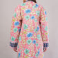 Reversible Quilted Cotton Coat – Pink Floral & White Botanical  Artisan Statement Outerwear