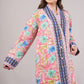 Reversible Quilted Cotton Coat – Pink Floral & White Botanical  Artisan Statement Outerwear