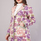 Purple & Pink Floral Quilted Reversible Jacket - Cotton Hand-Stitched Block Print Coat
