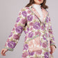 Purple & Pink Floral Quilted Reversible Jacket - Cotton Hand-Stitched Block Print Coat