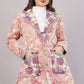 Purple & Pink Floral Quilted Reversible Jacket - Cotton Hand-Stitched Block Print Coat