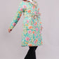 Reversible Blue Floral Quilted Jacket - Block Print Cotton Coat