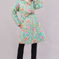 Reversible Blue Floral Quilted Jacket - Block Print Cotton Coat