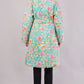 Reversible Blue Floral Quilted Jacket - Block Print Cotton Coat