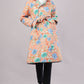 Reversible Blue Floral Quilted Jacket - Block Print Cotton Coat