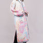 Reversible Quilted Cotton Robe – Marbled Pink & Striped Floral Belted Loungewear