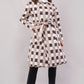 Reversible Quilted Cotton Robe – Beige Floral & Checkered Neutral Belted Loungewear