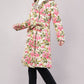 Reversible Quilted Cotton Robe – Pink Floral & Green Botanical Belted Loungewear
