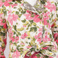Reversible Quilted Cotton Robe – Pink Floral & Green Botanical Belted Loungewear