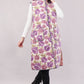 Reversible Quilted Cotton Vest – Purple Floral & Pink Diamond Sleeveless Jacket with Pockets