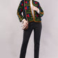 Embroidered Black Cotton Jacket – Vibrant Floral Motif & Folk-Inspired Artisan Outerwear