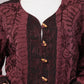 Suzani Velvet Jacket – Maroon Floral Embroidery Handcrafted Winter Coat