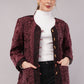 Suzani Velvet Jacket – Maroon Floral Embroidery Handcrafted Winter Coat