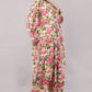 Women’s Floral Printed Co-Ord Set – Long Button-Down Shirt & Wide-Leg Pants Two-Piece Outfit