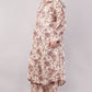 Women Botanical Floral Co-ord Set - 2-Piece Longline Button-Down Tunic & Wide Leg Trousers