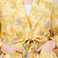 Yellow Floral Kimono Co-ord Set with Wide Leg Trousers – 2-Piece Summer Loungewear