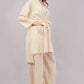 Yellow Floral Ditsy Print 2-Piece Co-ord Set with Kimono Shrug and Palazzo Pants