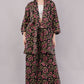 Floral Print Cotton Kimono Jacket & Palazzo Set - 2-Piece Bohemian Co-ord