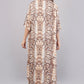 Animal Print Cotton Co-ord Set - Longline Button-Down Shirt & Wide Leg Trousers - Earthy Brown Animal Print Two-Piece Set - Modern Safari Loungewear