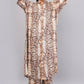 Animal Print Cotton Co-ord Set - Longline Button-Down Shirt & Wide Leg Trousers - Earthy Brown Animal Print Two-Piece Set - Modern Safari Loungewear