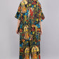Frida’s Kahlo Tropical Print Co-ord Set - Oversized Shirt & Wide-Leg Pants