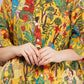 Yellow Frida Kahlo Artistic Print Co-Ord Set for Women | Relaxed Fit Shirt & Wide-Leg Pants
