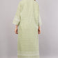 Green Ethnic Print Co-ord Set | Longline Tunic Shirt with Embroidery