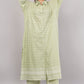 Green Ethnic Print Co-ord Set | Longline Tunic Shirt with Embroidery