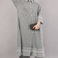 Charcoal Grey Ethnic Print Co-ord Set | Longline Tunic & Embroidered Wide-Leg Pants