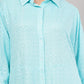 Sky Blue Ethnic Print Co-ord Set | Longline Tunic Shirt with Embroidery