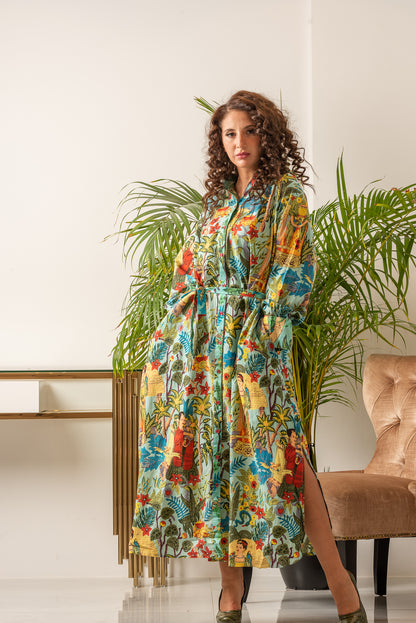 Frido Kaftan Dress White