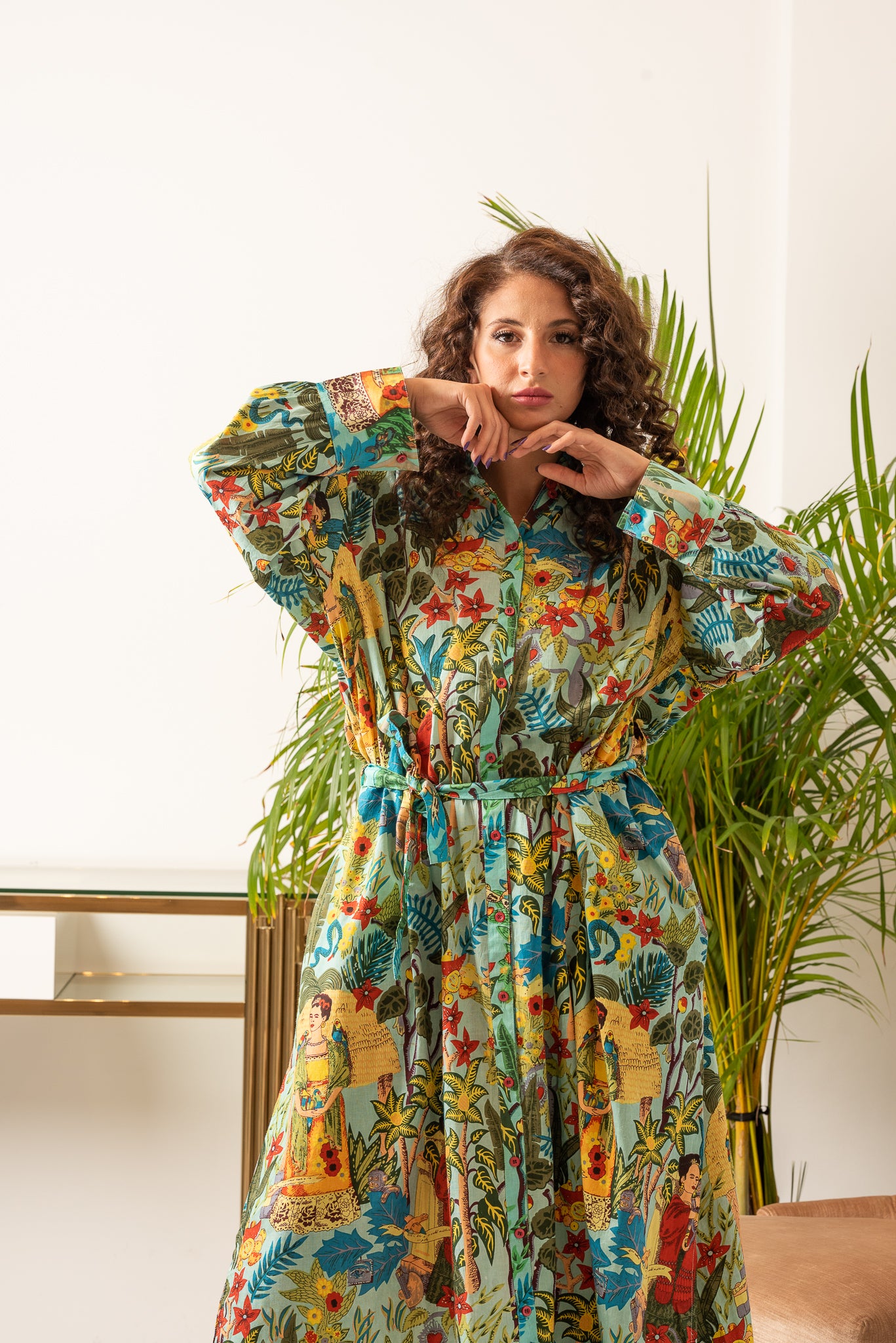 Frido Kaftan Dress White